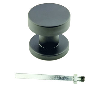 HDD Schwarzer Knopf 'Top flat' schwarz