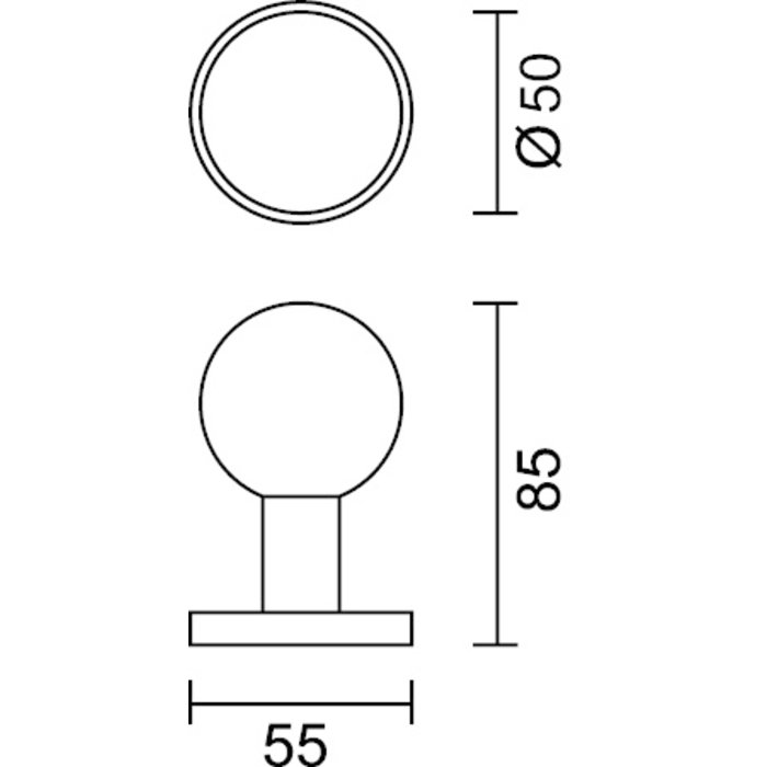 HDD Bouton fixe noir 'Top B50' noir