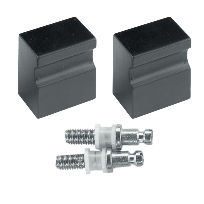 HDD Black doorknob 'Top X-treme' pair of glass