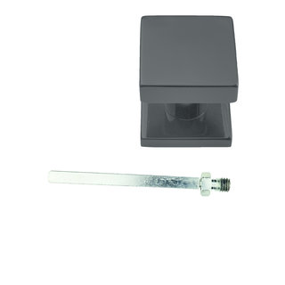 HDD Black button 'Top Carre' on rosas matte black