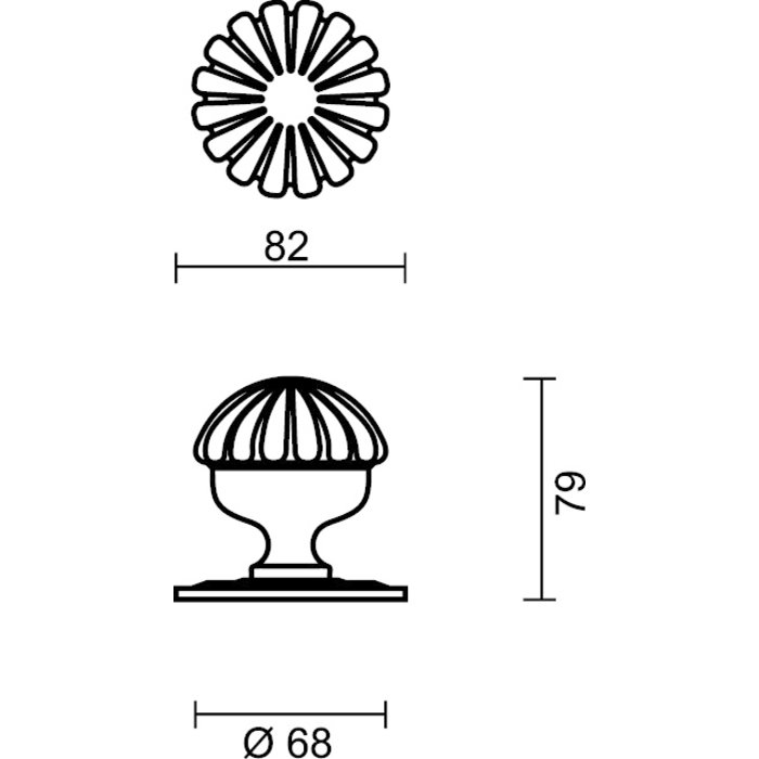 HDD Bouton noir 'Top Mandarin' fermeture passe-partout noir mat