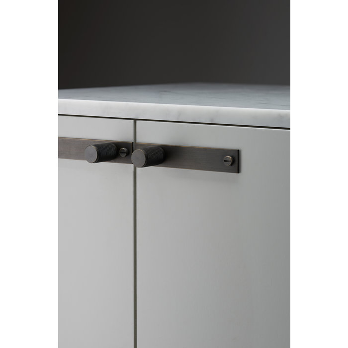 Buster+Punch Meubelknoppen op plaat  Buster & Punch smoked brons per paar