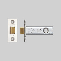 Small lock with stainless steel front plate 25x60mm and mandrel 57mm