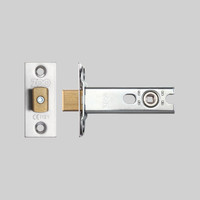 Small toilet lock with stainless steel front plate 25x60mm - mandrel 57mm - pin hole 5x5mm