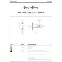 Small toilet lock with brass front plate 25x60mm - mandrel 57mm - pin hole 5x5mm