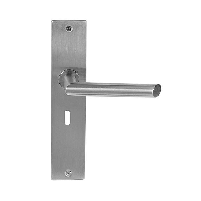 In-Door Stainless steel door handle Havana on rectangular shield