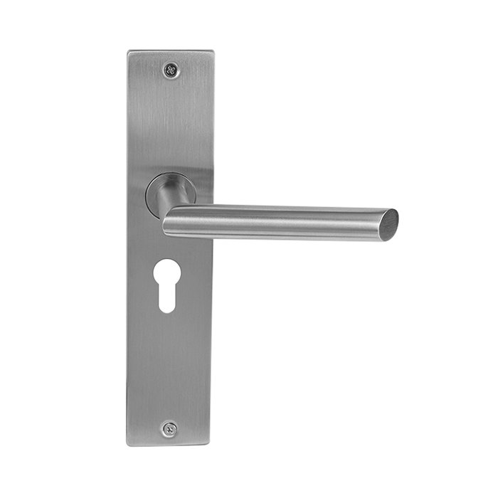 In-Door Stainless steel door handle Havana on rectangular shield