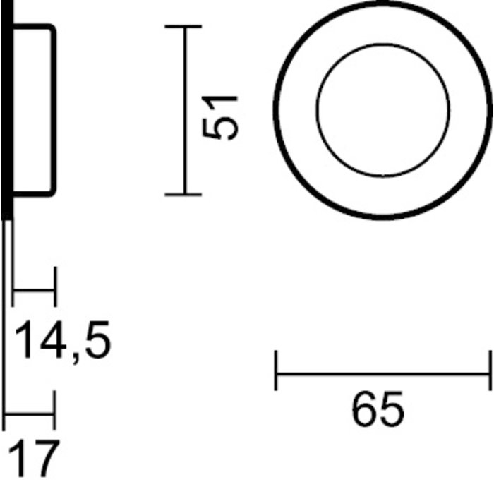 HDD Schuifdeurkom rond/rond klein per stuk RVS plus