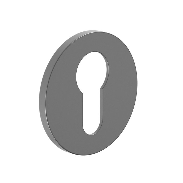 DnD DND paire de plaques cylindriques noires 4 mm pour poignée de porte Luce