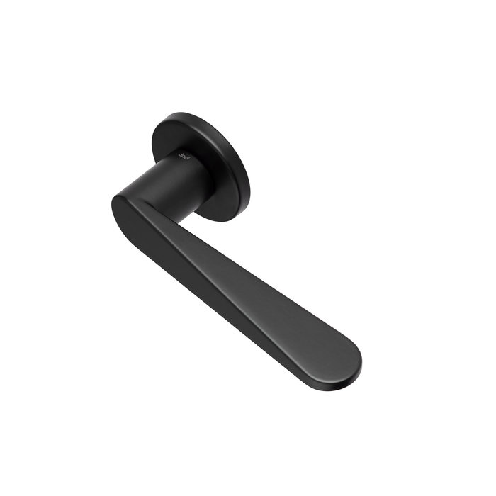 DnD DnD IKI black door handle on round VIS rosettes 7x50mm + BB