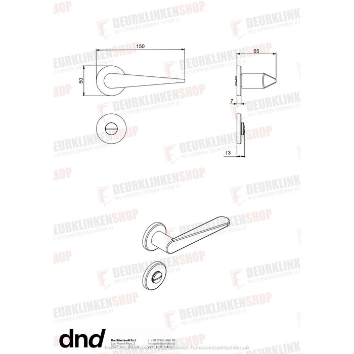DnD WC Garniture IKI 7mm schwarz rund
