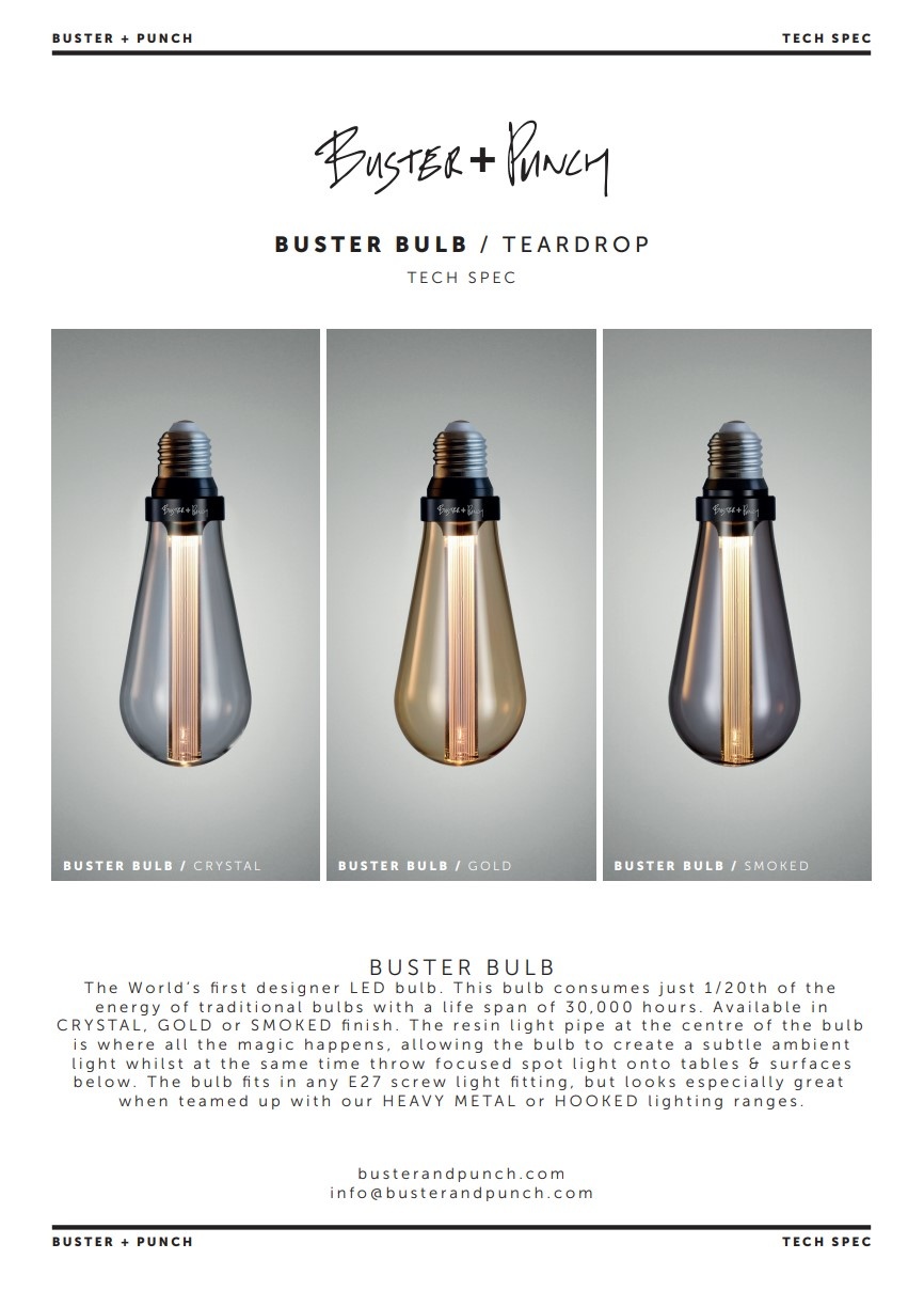 LAMPE LED BUSTER / CRISTAL / E27 / DIMMABLE