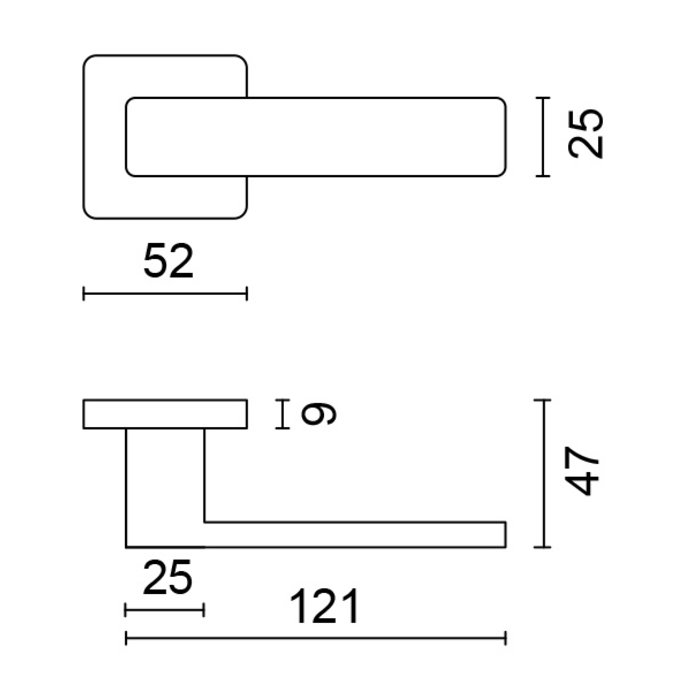 HDD Solid stainless steel door handles 'Rondi'