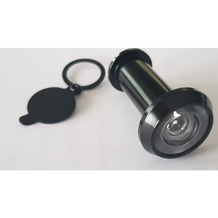 Intersteel Black door spy 180° - door thickness 35-60mm - diameter 14mm