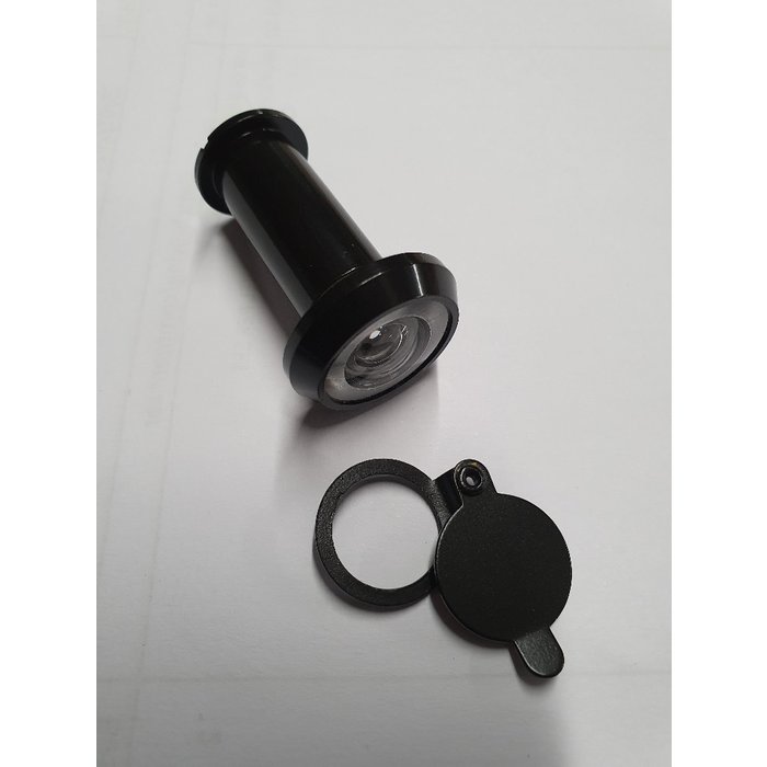 Intersteel Judas de porte noir 180° - épaisseur de porte 35-60mm - diamètre 14mm