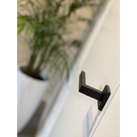 Black door handles Marbella with textured lacquer