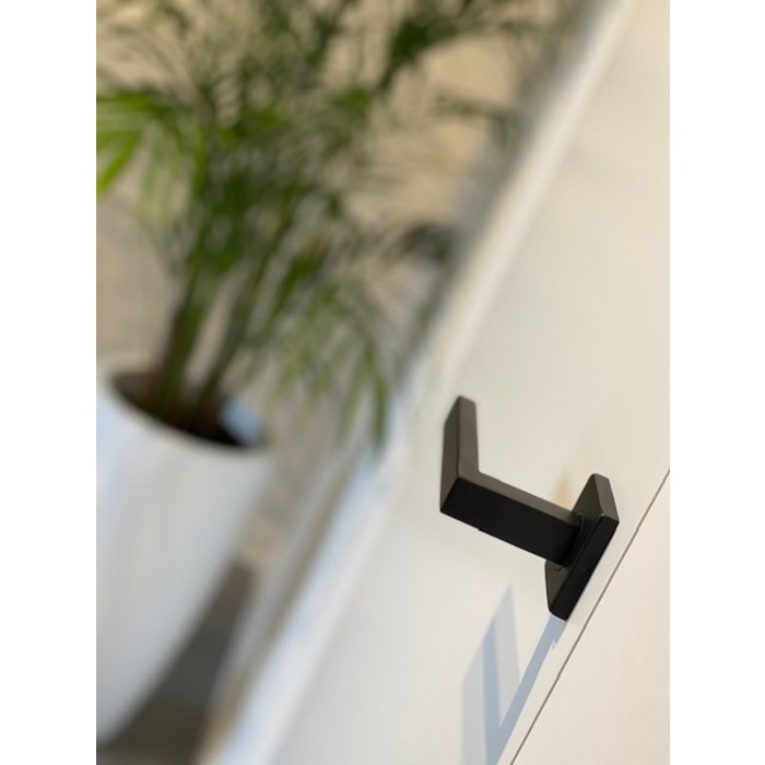 In-Door Black Marbella door handles with textured lacquer