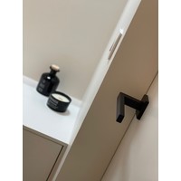 Black door handles Marbella with textured lacquer