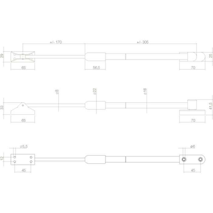 Intersteel Intersteel Tele-Expander nach außen färbt sich schwer grau