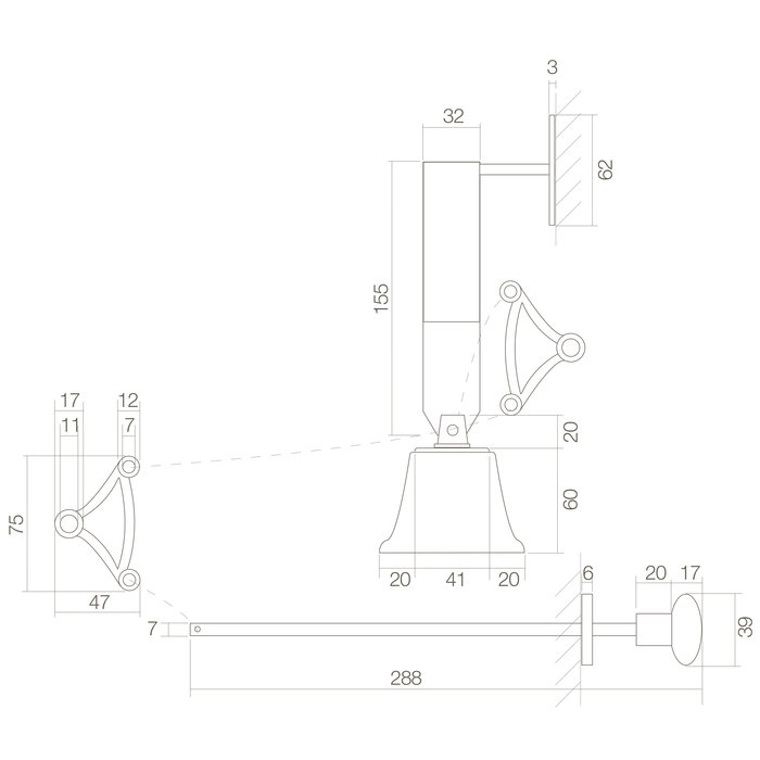 Intersteel Intersteel Trekbel messing gelakt