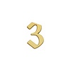 Intersteel Brass lacquered house number 3 -120mm Gothic