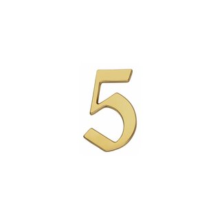 Intersteel Brass lacquered house number 5 -120mm Gothic