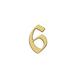 Intersteel Brass lacquered house number 6 -120mm Gothic