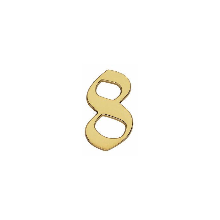 Intersteel Brass painted house number 8 with a height of 120mm