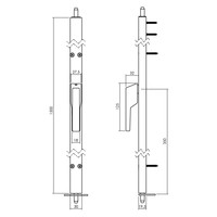 Intersteel Raamespagnolet niet afsluitbaar Links 1500mm RAL 9010 wit