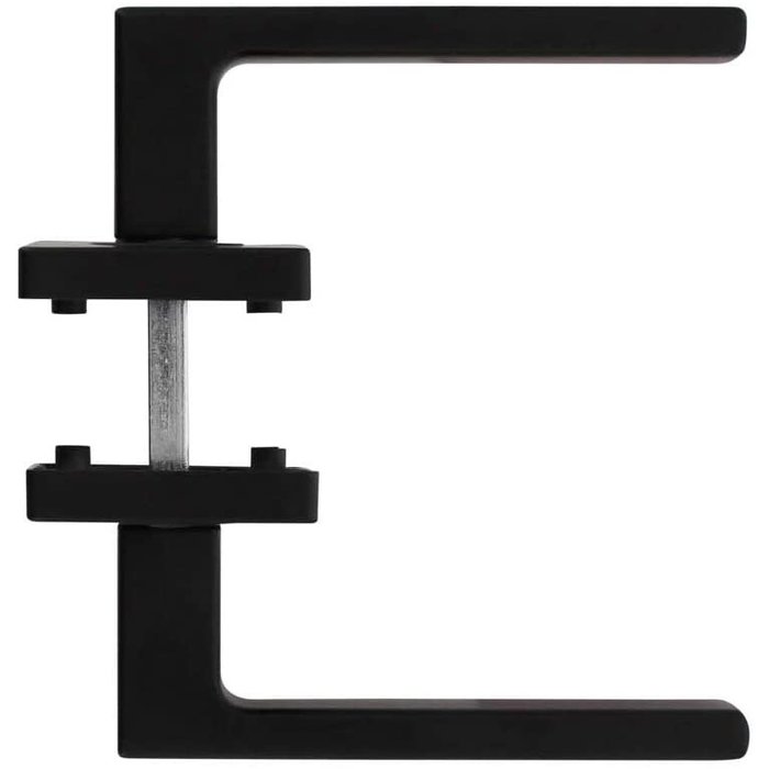 Intersteel Poignées de porte Hera sur rosace carrée noir mat sans plaquettes de clés