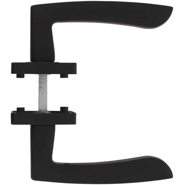 Intersteel Poignée de porte Intersteel 'MINOS' sur rosace carrée noir mat