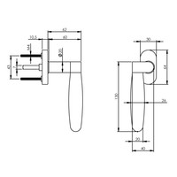 Intersteel Raamkruk Erik Munnikhof Dock Ton links rvs geborsteld