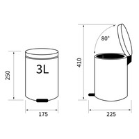 Sealskin pedal bin Industrial white