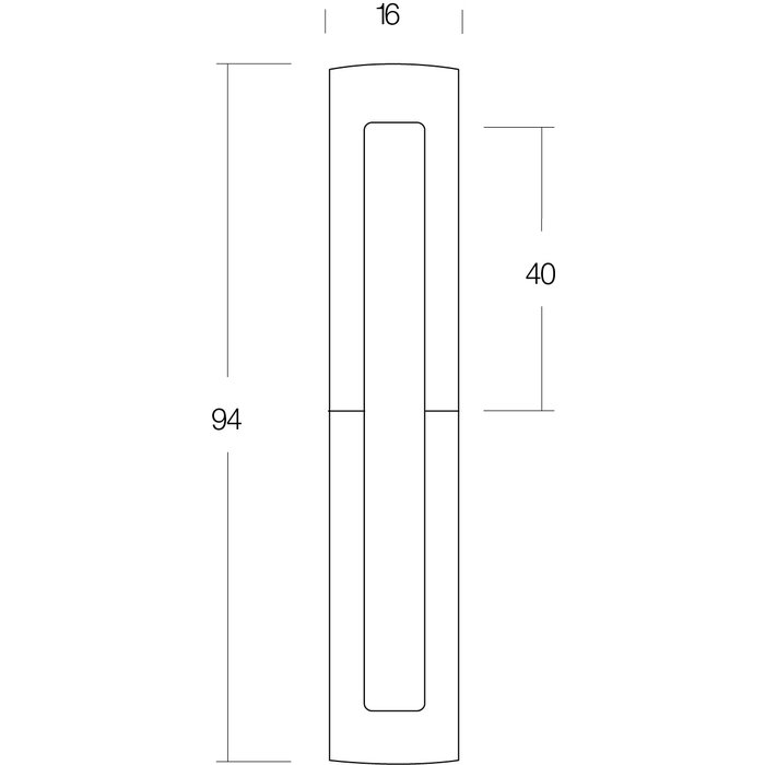 Intersteel Intersteel Gaine décorative 40/40 mm noir mat