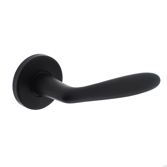 Intersteel Intersteel Door handle Phobos on rosette matt black