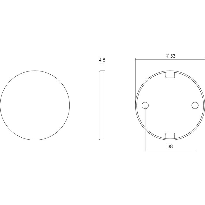 Intersteel Intersteel Rosette en acier inoxydable brossé plat dissimulé