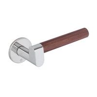 Intersteel Deurkruk Erik Munnikhof Dock Wood met rozet rvs gepolijst