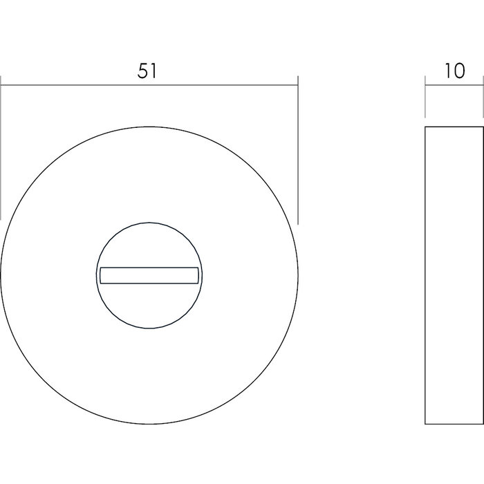 Intersteel Intersteel Rosette toilet / bathroom closure around brushed stainless steel