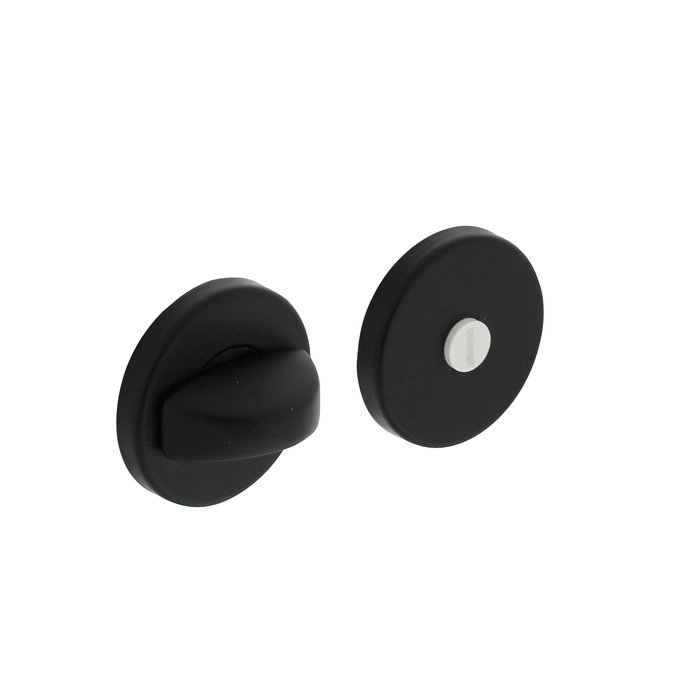 Intersteel Intersteel Rozet met toilet-/badkamersluiting ø50x7mm aluminium zwart