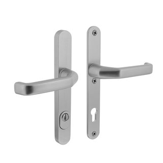 Intersteel Aluminium-Sicherheitsbeschlag schmaler SKG3-Griff/Hocker PZ 92 mm mit Kernziehschutz