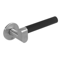 Intersteel Deurkruk Erik Munnikhof Dock Black met rozet RVS geborsteld
