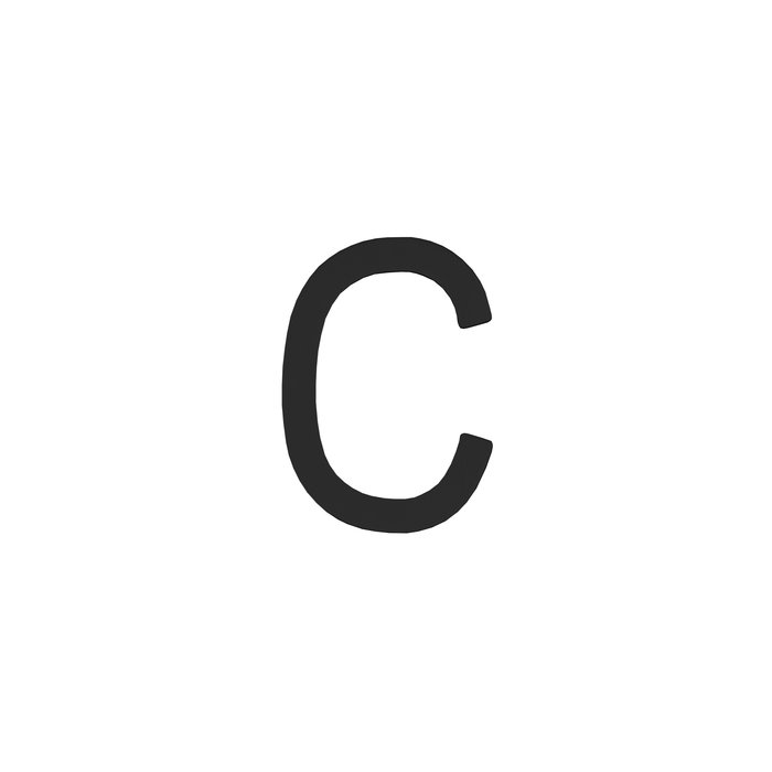 Intersteel Black intersteel house letter C with a height of 100mm