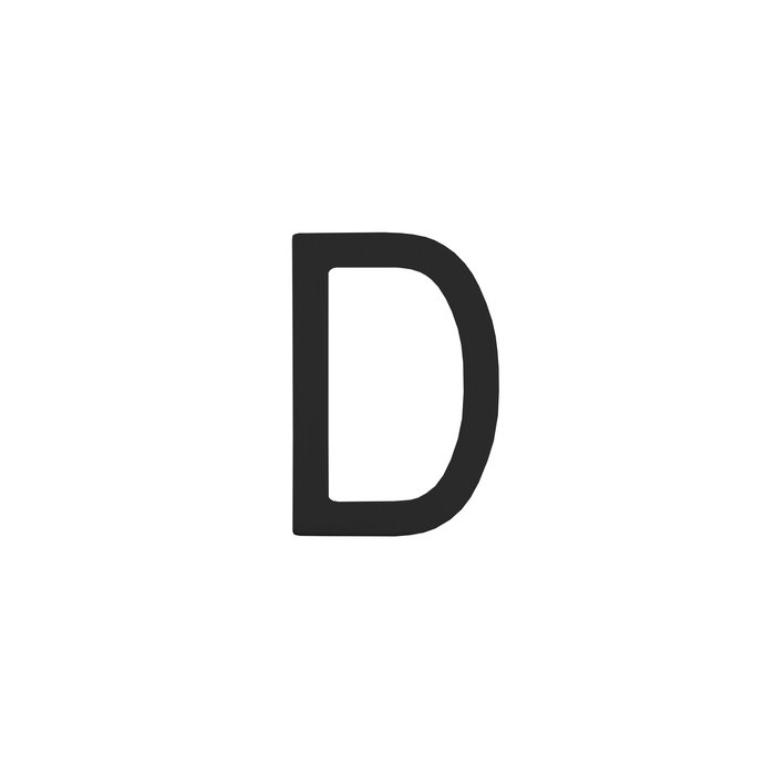 Intersteel Black Intersteel house letter D with a height of 100mm