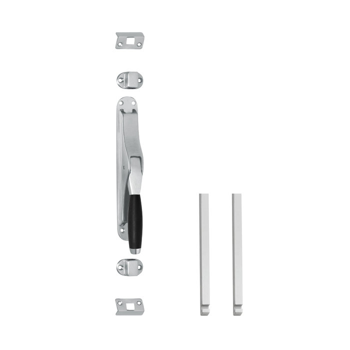 Intersteel Intersteel Pump espagnolette Ton 400 with rod set 2x 1250 mm chrome matt / ebony