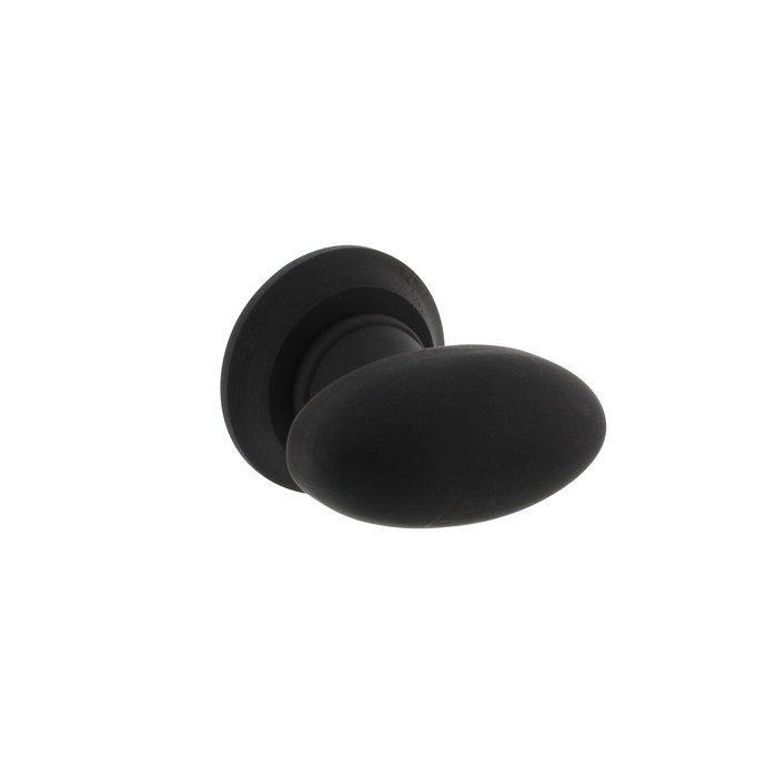 Intersteel Intersteel Knob Griff oval mit Rosette schwarz