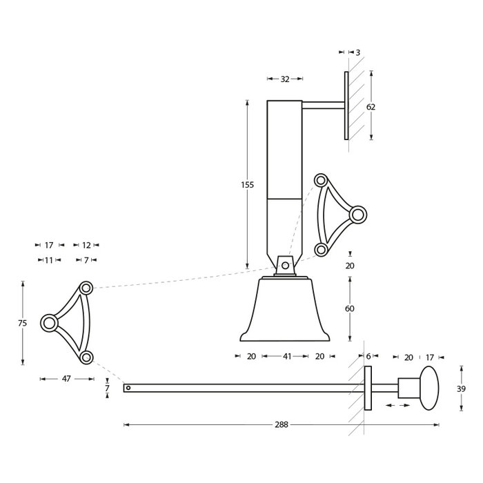 Intersteel Intersteel Pull bell matt black