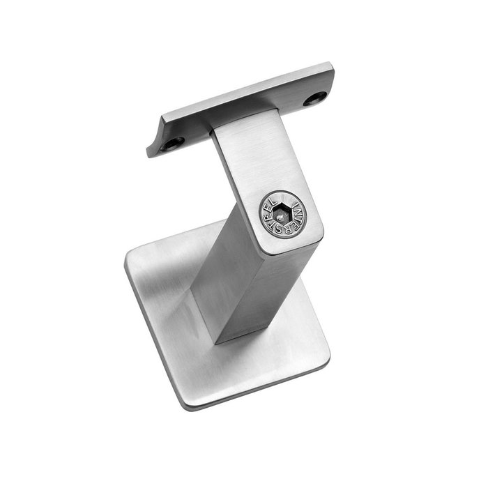 Intersteel Intersteel Support de main courante lourd carré creux en acier inoxydable brossé