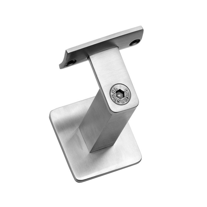 Intersteel Intersteel Handrail holder heavy square flat brushed stainless steel