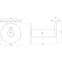 Intersteel Leuninghouder zwaar met hol zadel rvs geborsteld