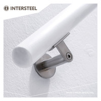 Intersteel Leuninghouder zwaar met hol zadel rvs geborsteld